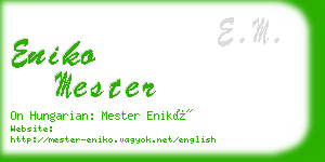 eniko mester business card